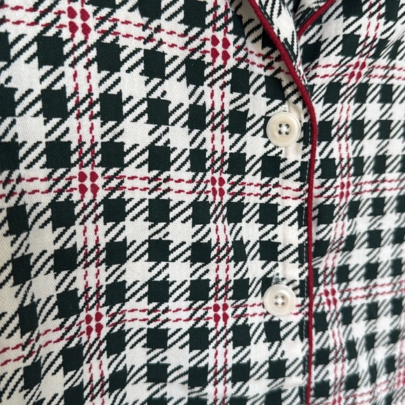 THE GREAT. SLEEP SET The Plaid Pajama Top and Pajama Bottoms Pants Winter Pine 1 - Picture 7 of 16